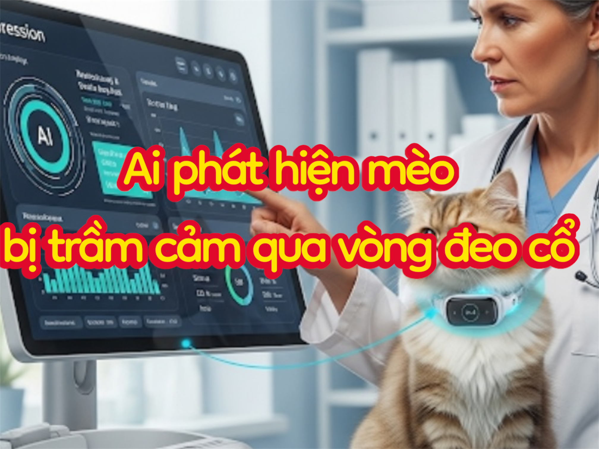 AI Giúp Phát Hiện Trầm Cảm Ở Mèo Qua Vòng Cổ Thông Minh | Công Nghệ Chăm Sóc Thú Cưng