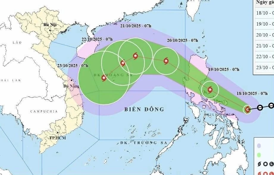 Áp thấp nhiệt đới đã mạnh lên thành bão với tên quốc tế là Fengshen